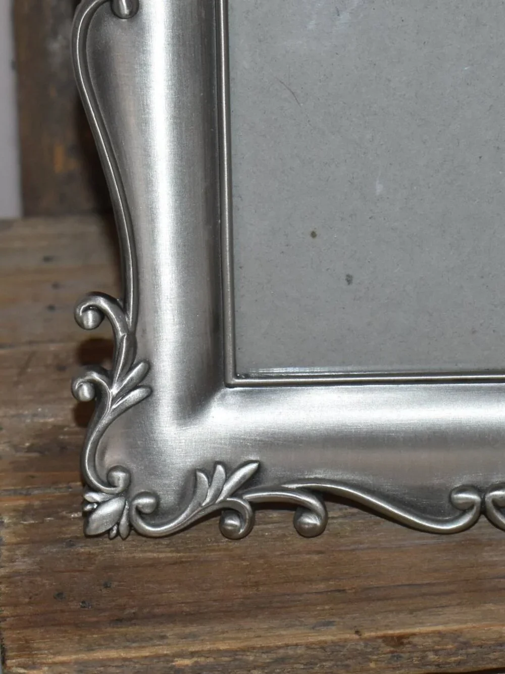 Vintage Barnes Of Boston Victorian Gothic Silver Pewter Ornate Picture Frame